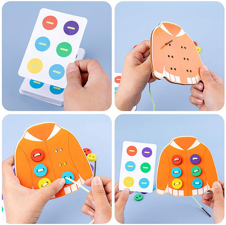 Tre knapper på genser - utviklingsspill for småbarn i gruppen LEKER, BARN OG BABY / Leker / Håndtverk hos TP E-commerce Nordic AB (38-83069)