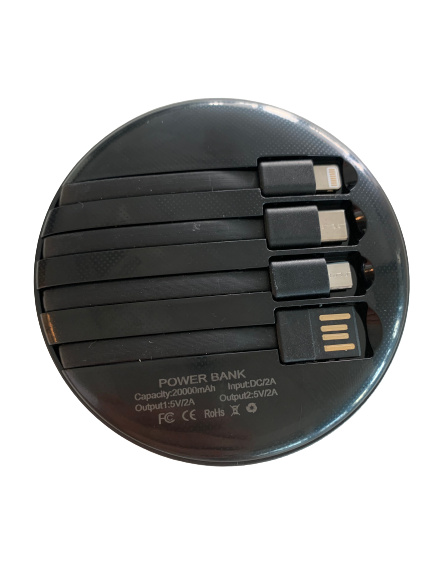 Alt i én powerbank, svart 20000 mAh i gruppen SMARTTELEFON & NETTBRETT / Ladere og Kabler / Powerbanks hos TP E-commerce Nordic AB (38-83116)