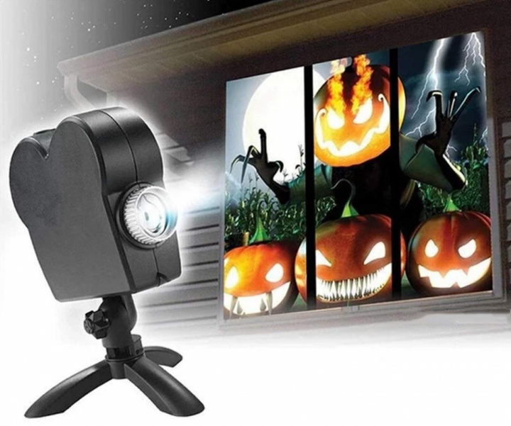 Vindusprojektor med jule- og halloweenmotiver i gruppen HJEM, HUS OG HAGE / Innredning / Halloween hos TP E-commerce Nordic AB (38-83272)