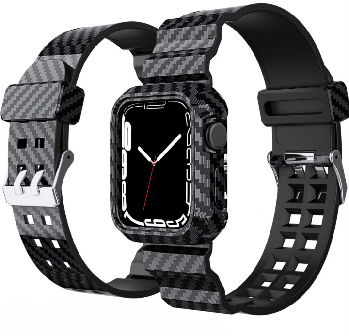 Erstatningsarmbånd for Apple Watch 38/40/41 mm, svart i gruppen SMARTTELEFON & NETTBRETT / Trening, hjem og fritid / Apple Watch og tilbehør / Tilbehør hos TP E-commerce Nordic AB (38-83392)