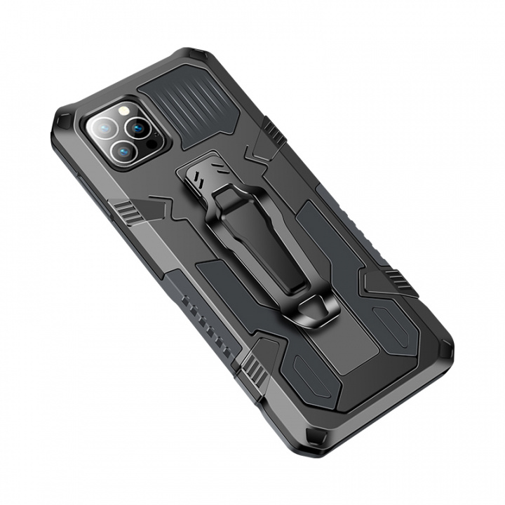Robust skall med stativ til iPhone 13 Pro Max, Svart i gruppen SMARTTELEFON & NETTBRETT / Mobilbeskyttelse / Apple / iPhone 13 Pro Max / Deksel hos TP E-commerce Nordic AB (38-83463)