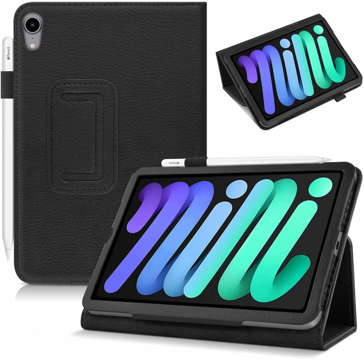 Etui med penneholder for iPad Mini 6, Sort i gruppen SMARTTELEFON & NETTBRETT / Nettbrettbeskyttelse / Apple iPad hos TP E-commerce Nordic AB (38-83523)