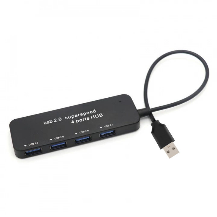 USB-hub, 4 x USB-A 2.0 i gruppen Datautstyr / Datamaskin Tilbehør / USB-Hubs hos TP E-commerce Nordic AB (38-83563)