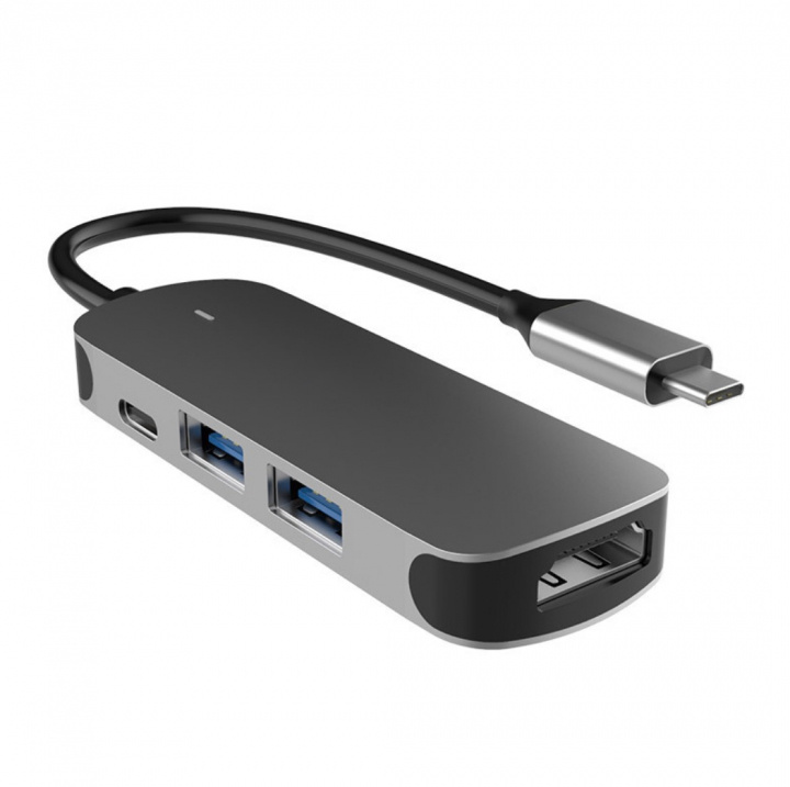 USB-C Hub 4 porter i gruppen Datautstyr / Datamaskin Tilbehør / USB-Hubs hos TP E-commerce Nordic AB (38-83564)