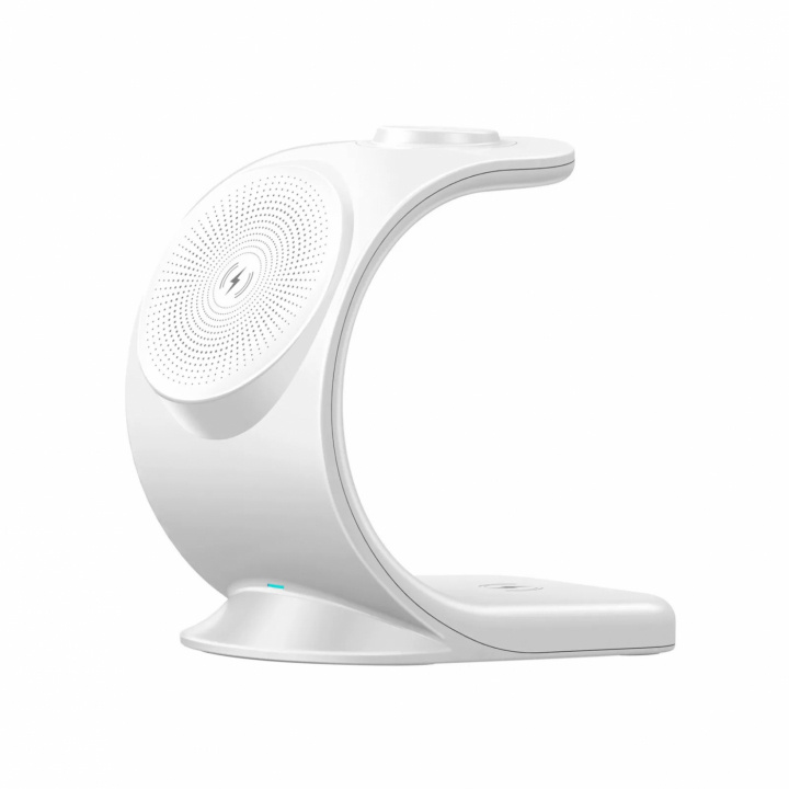 Trådløs lader for 3 Apple-enheter, 15 W, hvit i gruppen SMARTTELEFON & NETTBRETT / Ladere og Kabler / Trådløs lader QI hos TP E-commerce Nordic AB (38-83656)