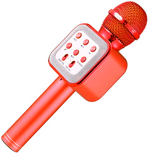 Karaoke-mikrofon med Bluetooth, Rød i gruppen Elektronikk / Lyd & Bilde / Håndholdte mikrofoner hos TP E-commerce Nordic AB (38-83814)