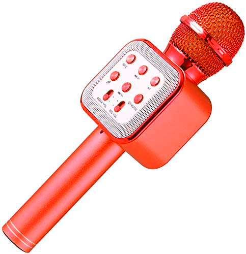 Karaokemikrofon med Bluetooth, Rød i gruppen Elektronikk / Lyd & Bilde / Håndholdte mikrofoner hos TP E-commerce Nordic AB (38-83814)