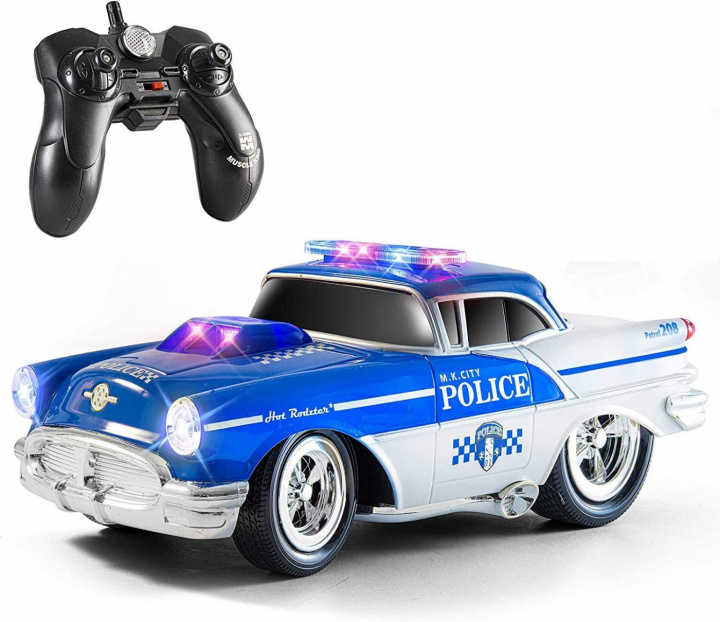 Hot Road Muscle radiostyrt politibil i gruppen LEKER, BARN OG BABY / Radiostyrt / Radiostyrte biler hos TP E-commerce Nordic AB (38-83921)