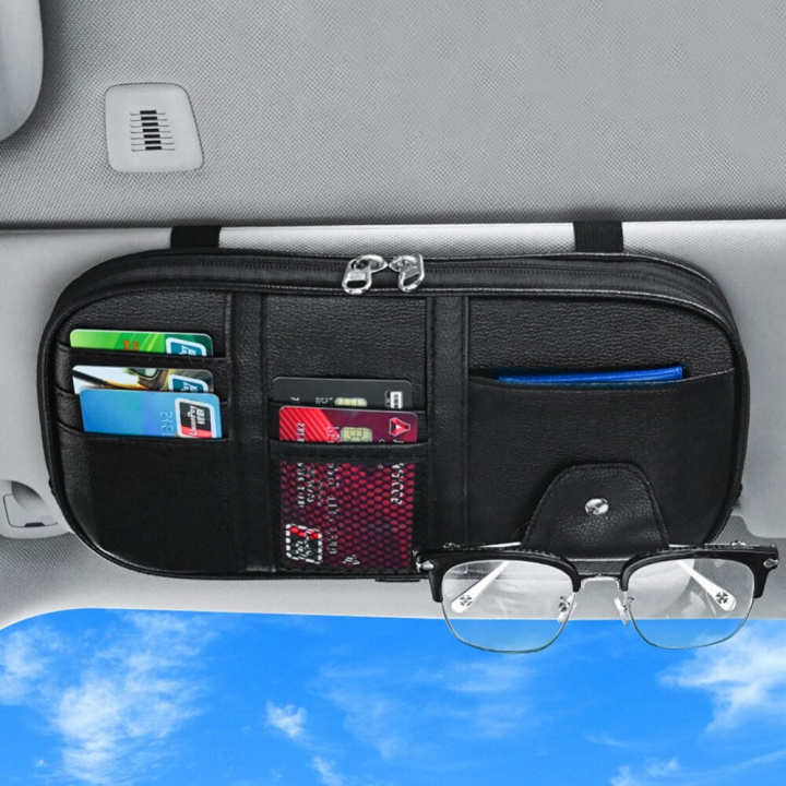 Multifunksjonell oppbevaringspose for solskjerming i bilen, svart i gruppen Bil / Tilbehør / Accessories / Annet biltilbehør hos TP E-commerce Nordic AB (38-83937)