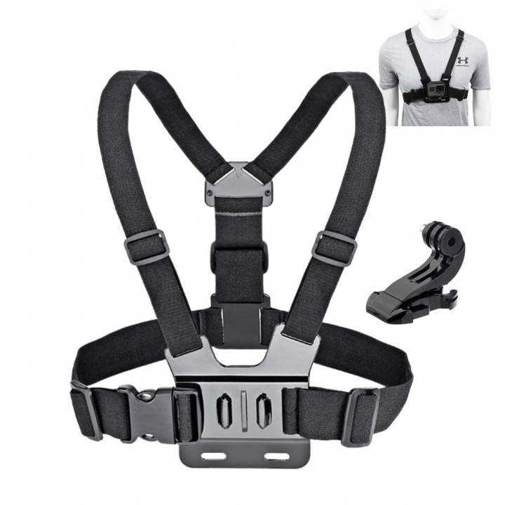 Brystfeste for GoPro Hero 10/9/8/7/6/5 i gruppen SPORT, FRITID & HOBBY / Action kameraer og tilbehør / Tilbehør til actionkamera hos TP E-commerce Nordic AB (38-83954)