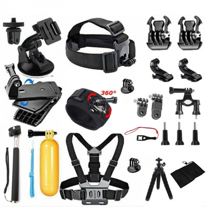 Startpakke med tilbehør for ulike GoPro Hero-modeller i gruppen Elektronikk / Foto og video / Fotograferingsutstyr / Annet hos TP E-commerce Nordic AB (38-83957)