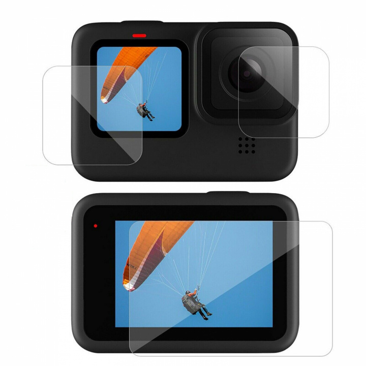 Skjermbeskyttelse og kamerabeskyttelse for GoPro Hero 9 i gruppen SPORT, FRITID & HOBBY / Action kameraer og tilbehør / Tilbehør til actionkamera hos TP E-commerce Nordic AB (38-83964)