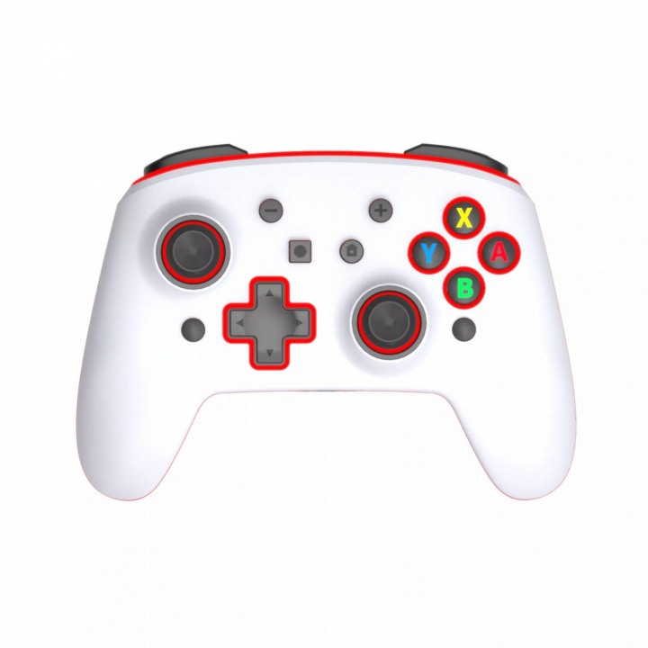 Trådløs håndkontroller for Nintendo Switch/Android/PC og iOS13, rød/hvit i gruppen Elektronikk / TV-spill & tilbehør / Andre spill hos TP E-commerce Nordic AB (38-84158)