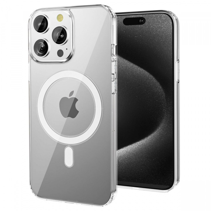 Case compatible with MagSafe for iPhone 15, Transparent i gruppen SMARTTELEFON & NETTBRETT / Mobilbeskyttelse / Apple / iPhone 15 hos TP E-commerce Nordic AB (38-84280)