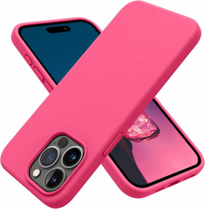 Silikonetui til iPhone 15 Pro, bringebærrosa i gruppen SMARTTELEFON & NETTBRETT / Mobilbeskyttelse / Apple / iPhone 15 hos TP E-commerce Nordic AB (38-84330)