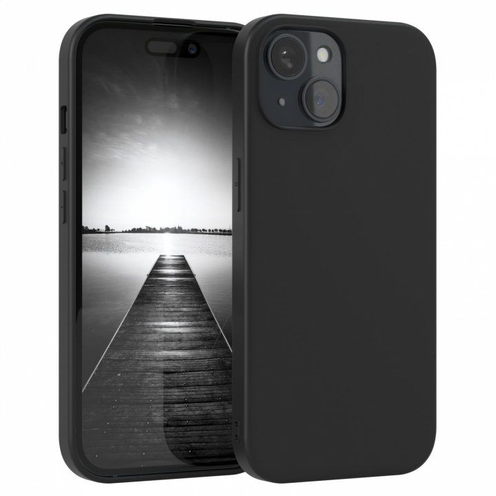 Silikonetui til iPhone 15 Pro Max, svart i gruppen SMARTTELEFON & NETTBRETT / Mobilbeskyttelse / Apple / iPhone 15 hos TP E-commerce Nordic AB (38-84332)