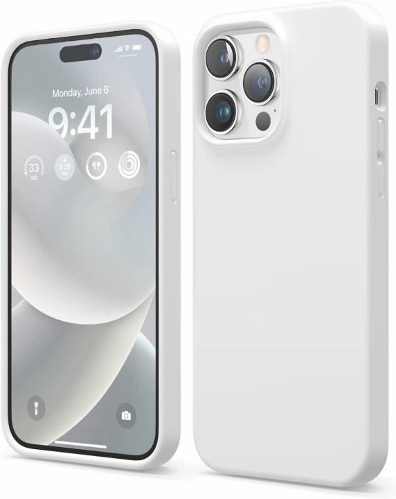 Silikonetui til iPhone 15 Pro Max, hvit i gruppen SMARTTELEFON & NETTBRETT / Mobilbeskyttelse / Apple / iPhone 15 hos TP E-commerce Nordic AB (38-84333)