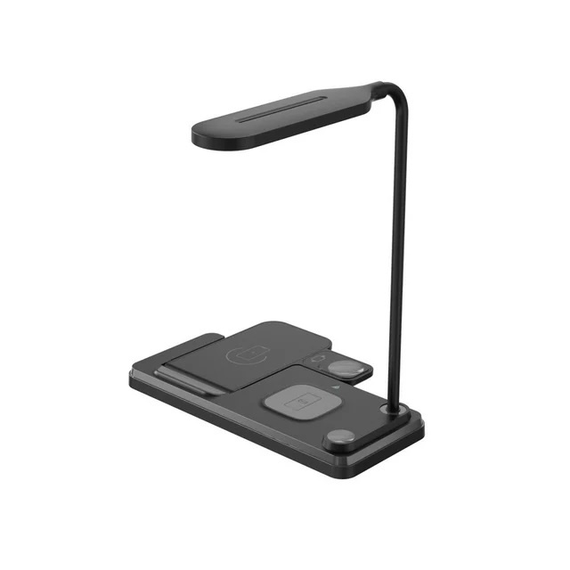 Multifunksjonell 3-i-1 trådløs ladestasjon med skrivebordslampe, svart i gruppen SMARTTELEFON & NETTBRETT / Ladere og Kabler / Trådløs lader QI hos TP E-commerce Nordic AB (38-84338)