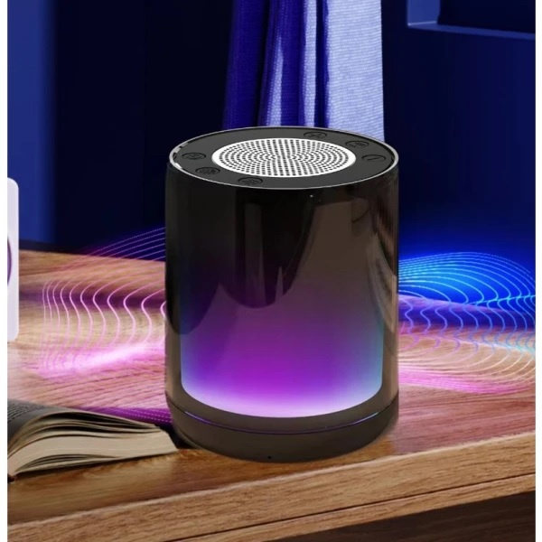 Speaker Atmosphere - Bluetooth - Light effects - 1200 mAh i gruppen Elektronikk / Lyd & Bilde / Høyttalere & tilbehør / Bluetooth-høyttalere / Bærbare høyttalere hos TP E-commerce Nordic AB (38-84341)