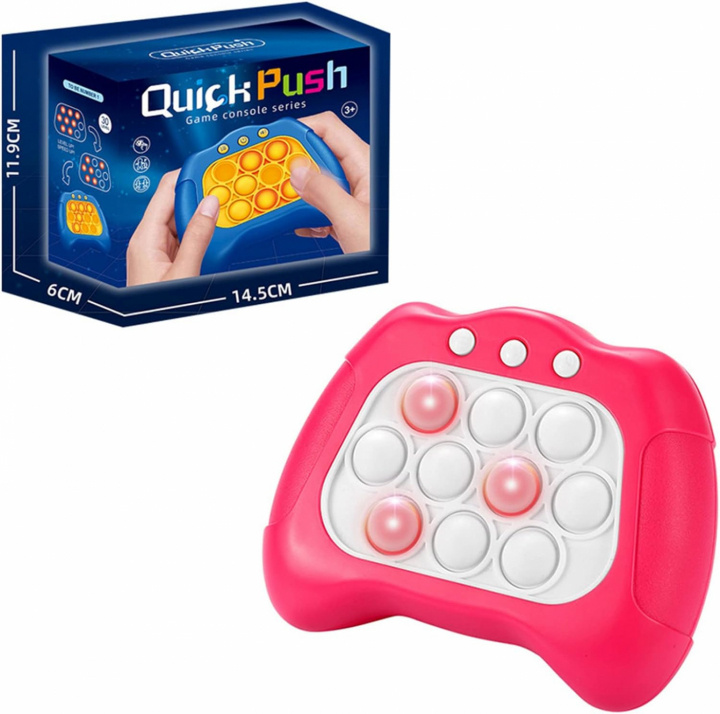 Quick Push Pop it-leke, Rosa i gruppen LEKER, BARN OG BABY / Leker / Fidget Spinners hos TP E-commerce Nordic AB (38-84347)
