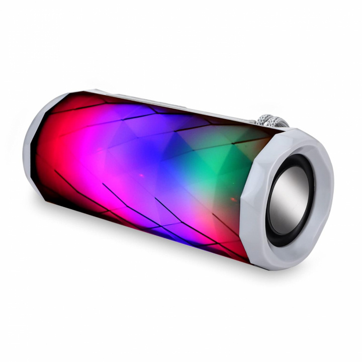 TG-167 Bluetooth-høyttaler 5W med kule LED-lyseffekter og dobbel bass, Grå i gruppen Elektronikk / Lyd & Bilde / Høyttalere & tilbehør / Bluetooth-høyttalere / Bærbare høyttalere hos TP E-commerce Nordic AB (38-84408)