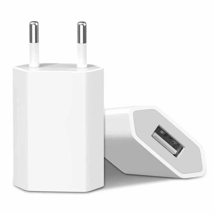 Vegglader 1A, 1 x USB-A, hvit i gruppen SMARTTELEFON & NETTBRETT / Ladere og Kabler / Vegglader / Vegglader USB hos TP E-commerce Nordic AB (38-84426)