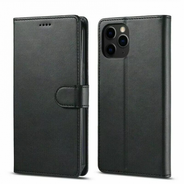 Lommebokveske i imitert skinn med kortspor til iPhone 16 Pro, svart i gruppen SMARTTELEFON & NETTBRETT / Mobilbeskyttelse / Apple / iPhone 16 hos TP E-commerce Nordic AB (38-84452)