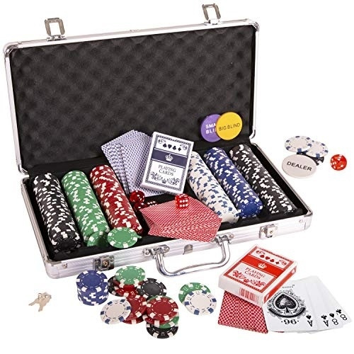 Pokersett med bag og 300 sjetonger i gruppen LEKER, BARN OG BABY / Leker / Brettspill / Familiespill hos TP E-commerce Nordic AB (38-84505)