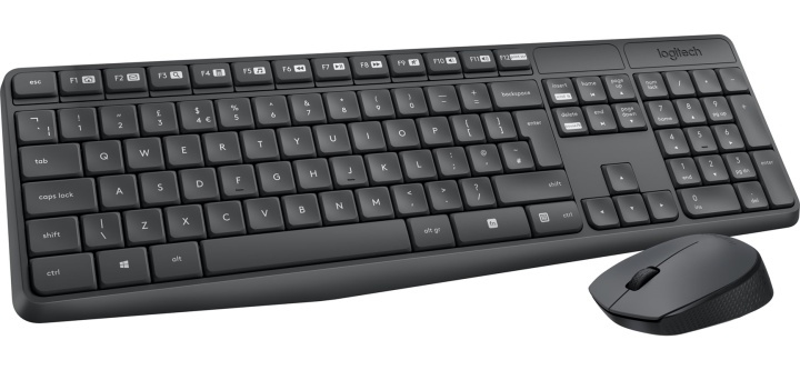 Logitech trådlöst tangentbord och mus MK235 i gruppen Datautstyr / Mus & Tastatur / Tastatur / Pakke hos TP E-commerce Nordic AB (38-84526)