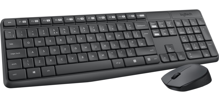 Logitech mK235 trådløst tastatur og mus i gruppen Datautstyr / Mus & Tastatur / Tastatur / Pakke hos TP E-commerce Nordic AB (38-84526)