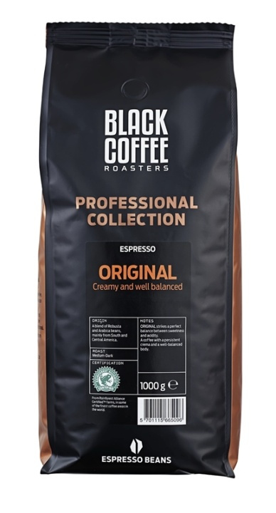 Black Coffee Roasters Mellanmörka bönor, Espressosmak, 1 kg i gruppen HJEM, HUS OG HAGE / Husholdningsapparater / Kaffe og espresso / Kaffebønner hos TP E-commerce Nordic AB (38-84660)