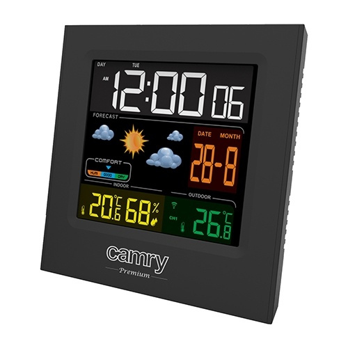 Camry Premium väderstation med färgdisplay i gruppen HJEM, HUS OG HAGE / Vifter og klimaprodukter / Termometre og værstasjoner hos TP E-commerce Nordic AB (38-84743)