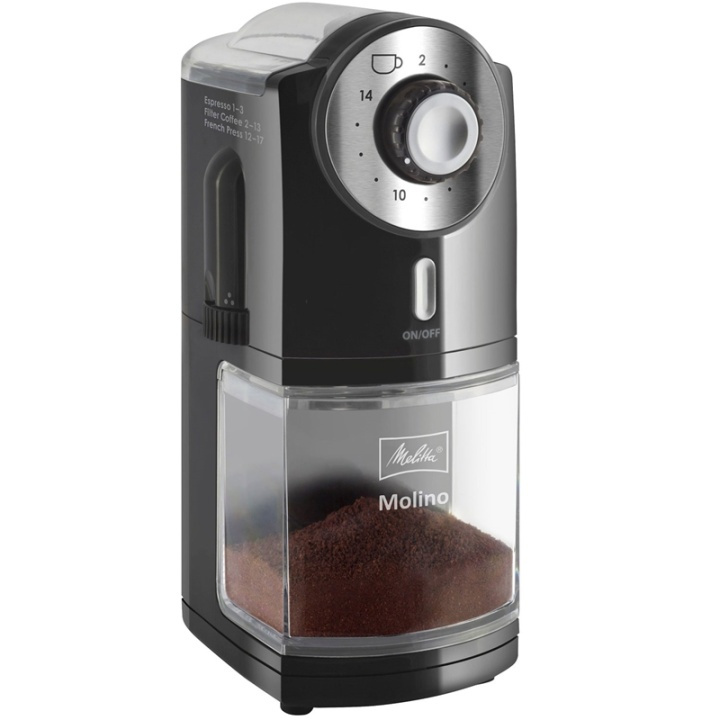Melitta Molino kaffekvern - svart med kvernblad i gruppen HJEM, HUS OG HAGE / Husholdningsapparater / Kaffe og espresso / Kaffekverner hos TP E-commerce Nordic AB (38-84979)