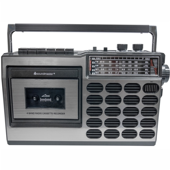 Soundmaster Retro radio med kassett i gruppen Elektronikk / Lyd & Bilde / Hjemmekino, HiFi og bærbar / Radio & Vekkerklokker / Radio hos TP E-commerce Nordic AB (38-85474)