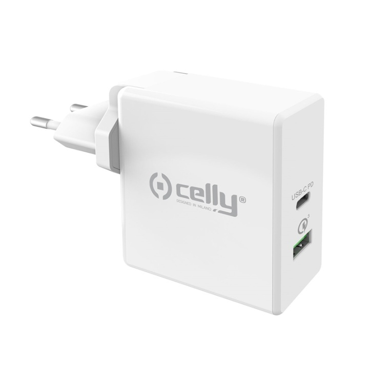 Celly Laddare USB-C PD 30W / QC3.0 i gruppen SMARTTELEFON & NETTBRETT / Ladere og Kabler / Adaptere hos TP E-commerce Nordic AB (38-85664)