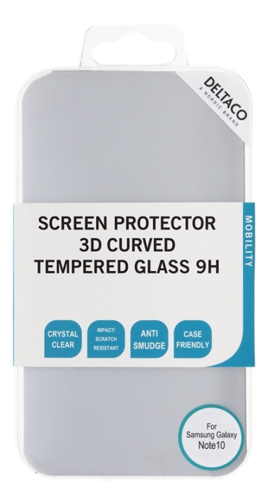 DELTACO screen protector for Galaxy Note10, 3D curved, fingerprintDELT i gruppen SMARTTELEFON & NETTBRETT / Mobilbeskyttelse / Samsung hos TP E-commerce Nordic AB (38-85734)