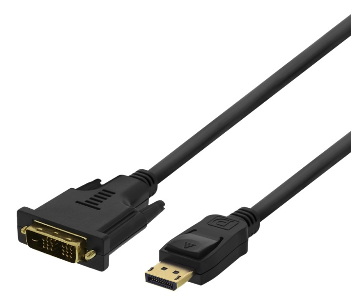 DELTACO Lenovo DisplayPort - DVI-D Single Link, 2 m, svart i gruppen Datautstyr / Kabler og adaptere / DVI / Kabler hos TP E-commerce Nordic AB (38-85760)