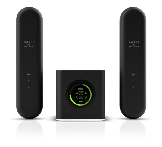 Ubiquiti AmpliFi Gaming Wi-Fi-ruter inkl. 2 x nettingpunkter i gruppen Datautstyr / Nettverk / Routere hos TP E-commerce Nordic AB (38-85815)