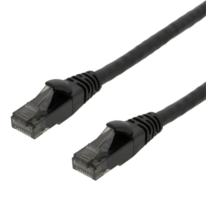 DELTACO High Flexible U/UTP Cat.6 patch cable, 24AWG, TPE, 5m, Black i gruppen Datautstyr / Kabler og adaptere / Nettverk / Cat6 hos TP E-commerce Nordic AB (38-85820)