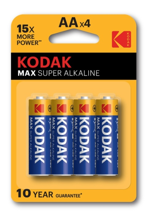 Kodak MAX alkalisk AA-batteri (4-pk) i gruppen Elektronikk / Batterier & Ladere / Batterier / AA hos TP E-commerce Nordic AB (38-85840)