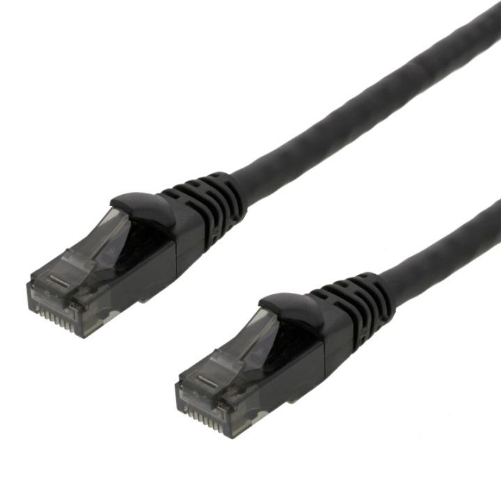 DELTACO U/UTP High Flex Cat6 patchkabel, 2m, flerkjerne, 24AWG, svart i gruppen Datautstyr / Kabler og adaptere / Nettverk / Cat6 hos TP E-commerce Nordic AB (38-85868)