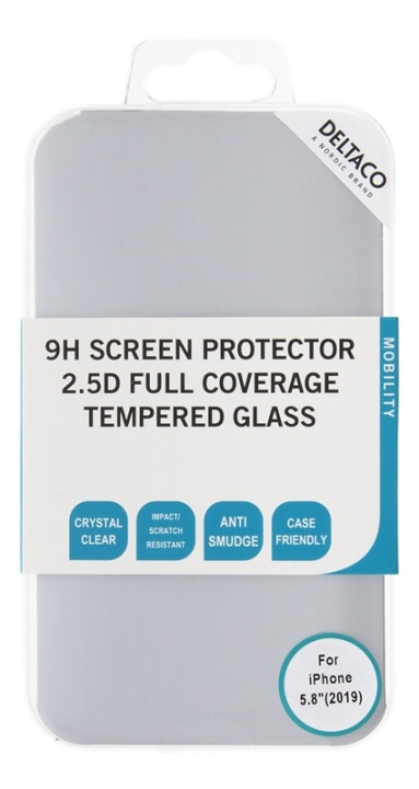 DELTACO screen protector for iPhone X/Xs/11 Pro, 3D curved i gruppen SMARTTELEFON & NETTBRETT / Mobilbeskyttelse / Apple / iPhone 11 Pro / Skjermbeskyttelse hos TP E-commerce Nordic AB (38-85899)