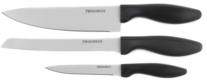 Progress knivsett med kokkekniv, brødkniv og allroundkniv i gruppen HJEM, HUS OG HAGE / Kjøkkenutstyr / Kjøkkenkniver og knivslipere hos TP E-commerce Nordic AB (38-85940)