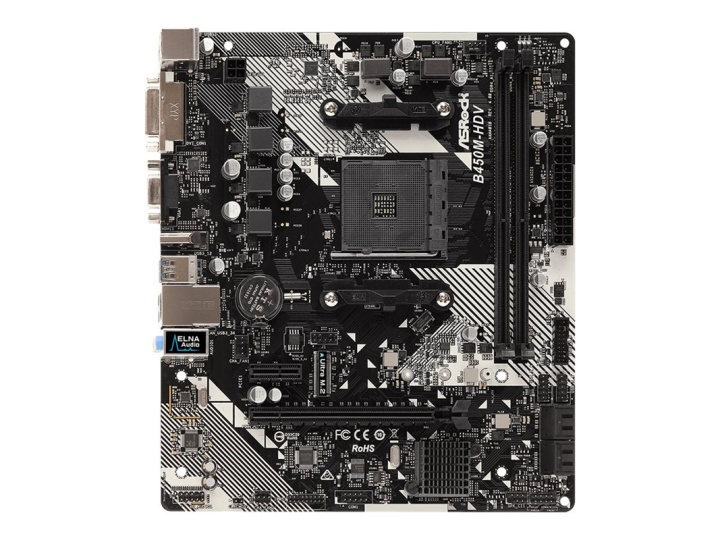 ASRock B450M-HDV R4.0 Micro-ATX AM4 AMD B450 i gruppen Datautstyr / PC-Komponenter / Hovedkort hos TP E-commerce Nordic AB (38-86216)