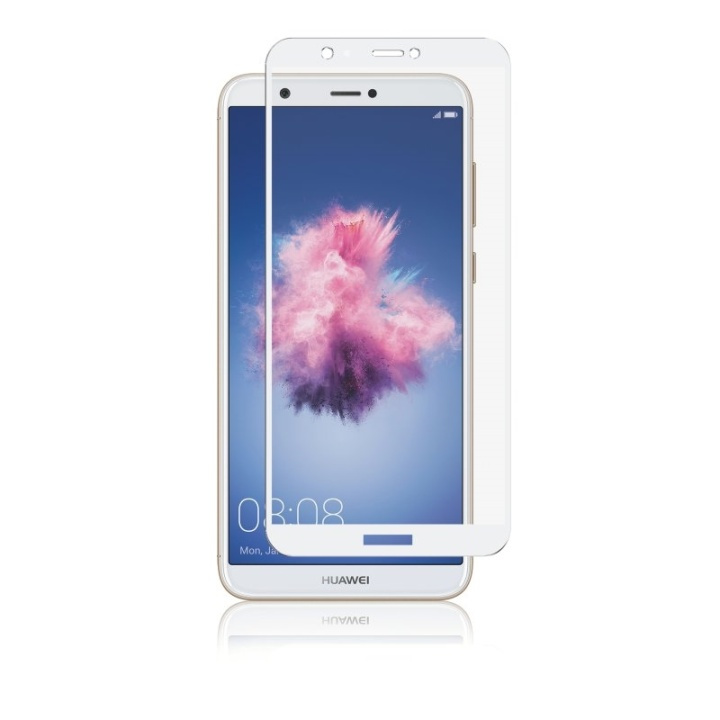 Panzer Huawei P Smart, Full-Fit Glass, White i gruppen SMARTTELEFON & NETTBRETT / Mobilbeskyttelse / Huawei hos TP E-commerce Nordic AB (38-86305)