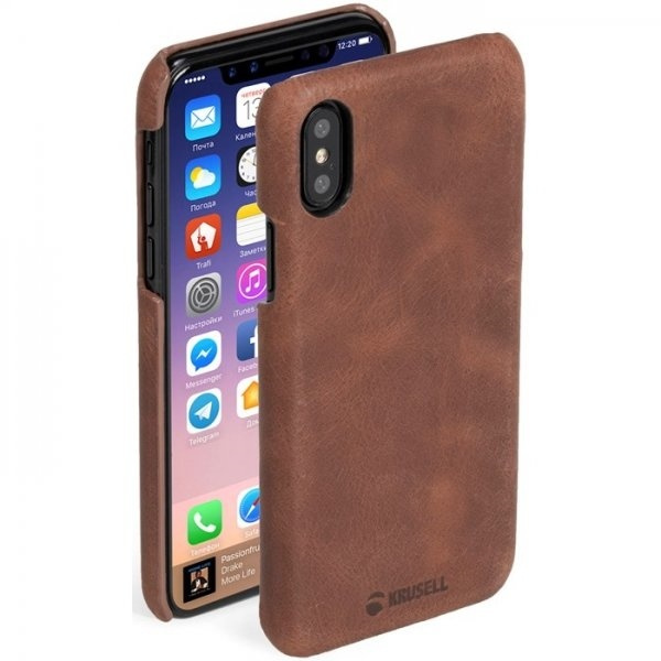 Krusell Sunne for iPhone X/Xs, Cognac i gruppen SMARTTELEFON & NETTBRETT / Mobilbeskyttelse / Apple / iPhone X/XS / Deksel hos TP E-commerce Nordic AB (38-86470)
