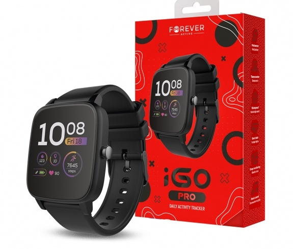 Forever iGO Pro JW-200, smartklokke, svart i gruppen SPORT, FRITID & HOBBY / Smartwatch og Aktivitetsmålere / Smartwatch for barn hos TP E-commerce Nordic AB (38-86479)