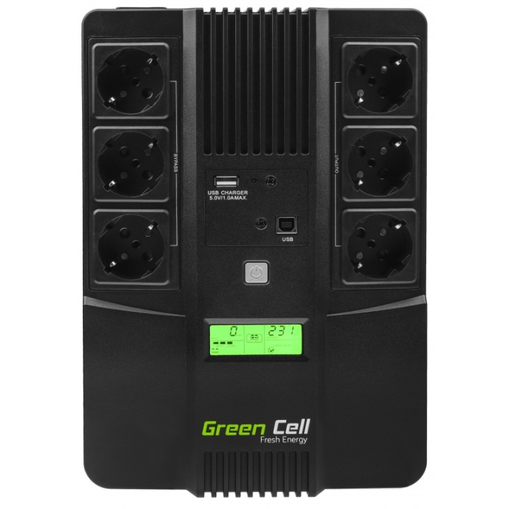 Green Cell UPS AiO Reservström 600VA 360W i gruppen Datautstyr / UPS avbruddsfri strømforsyning hos TP E-commerce Nordic AB (38-86536)
