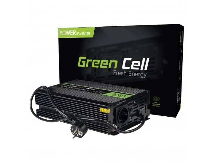 Green Cell Inverter med reservström 12V till 230V, 300W/600W i gruppen Datautstyr / UPS avbruddsfri strømforsyning hos TP E-commerce Nordic AB (38-86537)