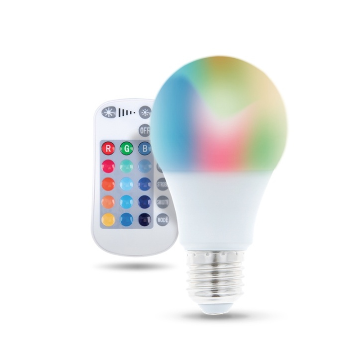 Forever Light Fjernstyrt LED-pære RGB, E27 A60 9W i gruppen Elektronikk / Lys / LED-lys hos TP E-commerce Nordic AB (38-86589)